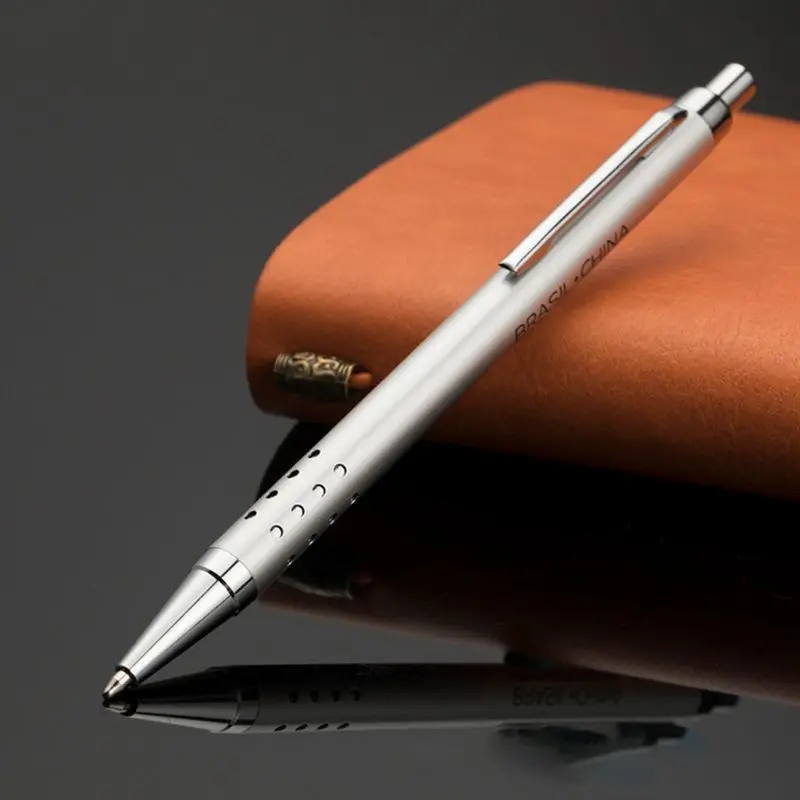 Роскошная металлическая шариковая ручка Пресс дизайн 24 Отверстия школьные