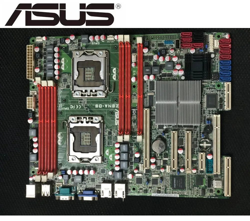 Оригинальная материнская плата ASUS Z8NA-D6 для intel LGA 1366 DDR3 Dual 1366, Серверная плата для настольных ПК