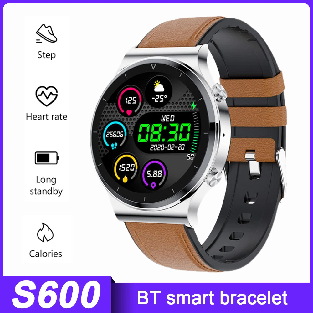 

Водонепроницаемые Смарт-часы S600 с поддержкой Bluetooth, пульсометром и тонометром