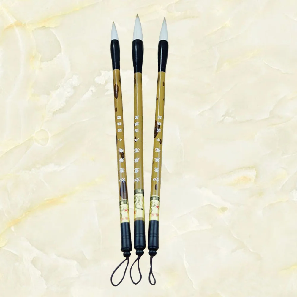 

3 шт. отличные волчьи волосы китайская калиграфия Kanji японская Суми кисть для рисования (размер)