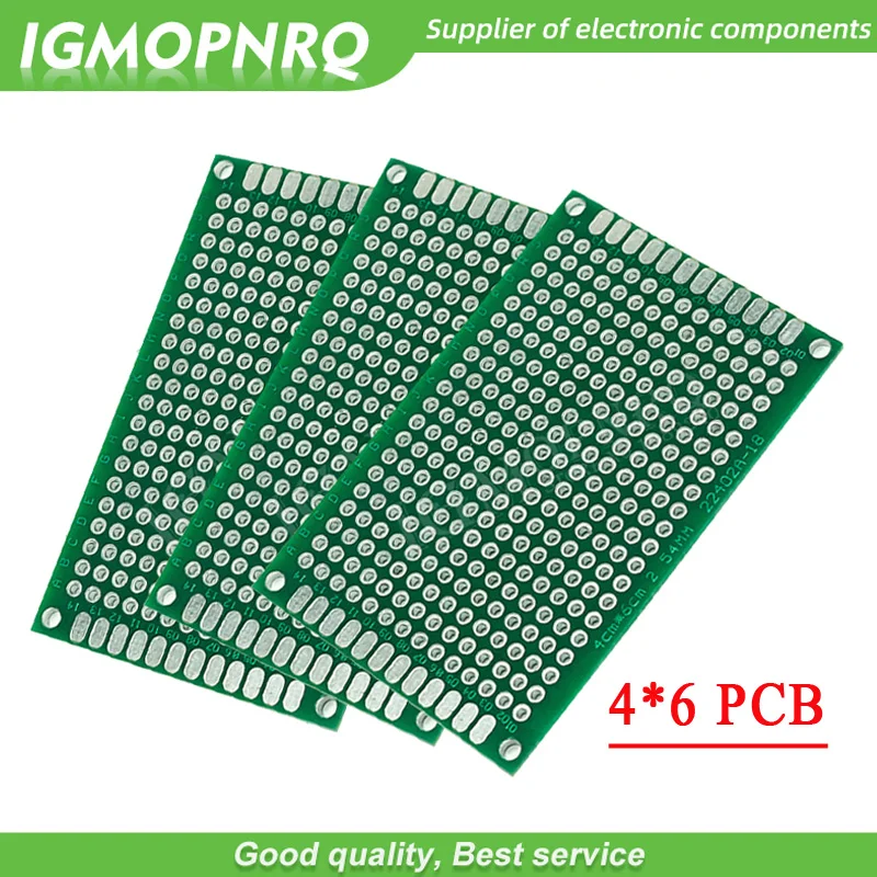 10 шт. 4x6 см 4*6 двухсторонний прототип 4x6 PCB diy универсальная печатная плата