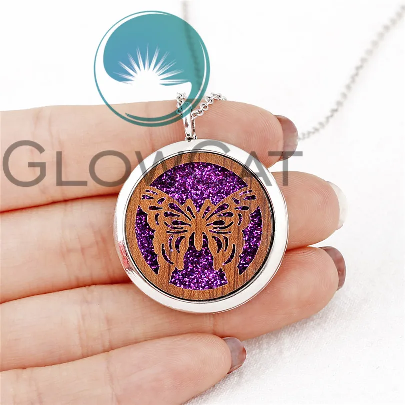 Новое поступление круглые деревянные ожерелья с подвесками в виде бабочек и