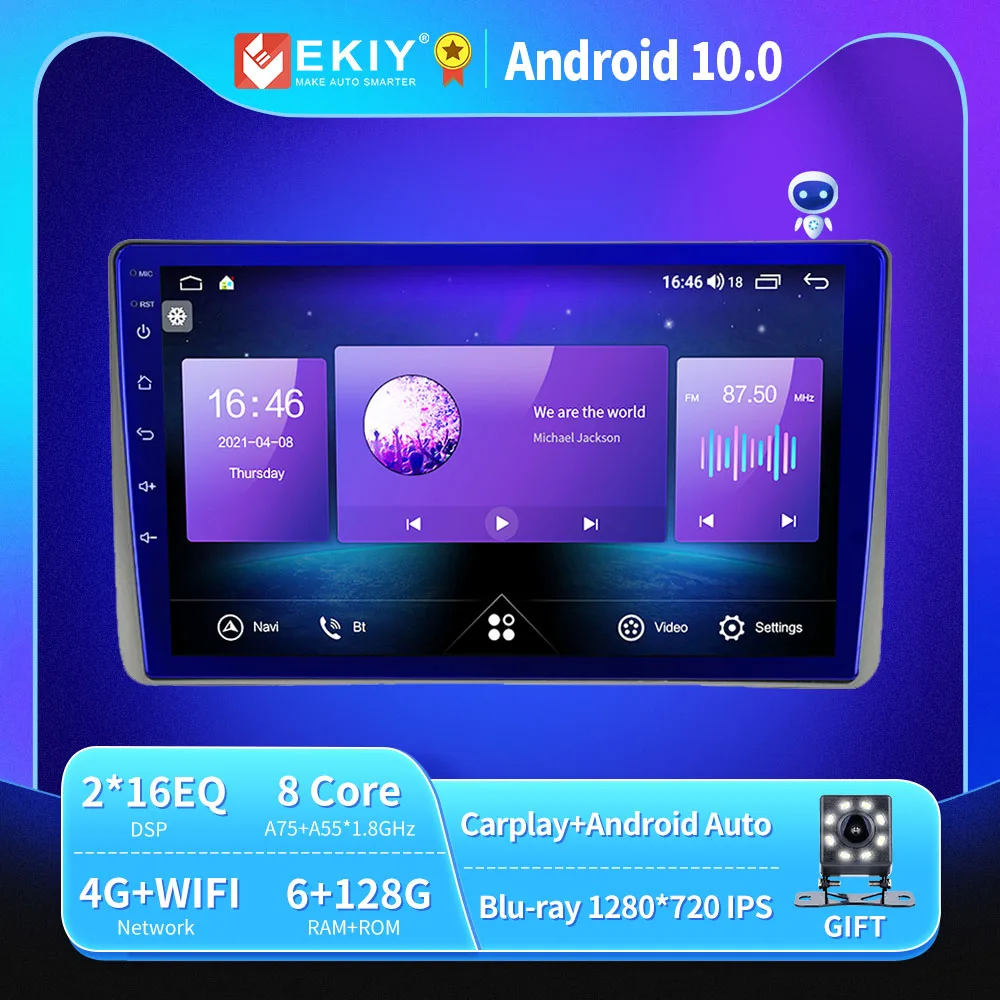 

EKIY Android 10 Car Radio For Nissan Sentra 2001-2006 Autoradio Blu-ray 1280*720 IPS/QLED Multimedia Player Navi GPS No 2Din DVD