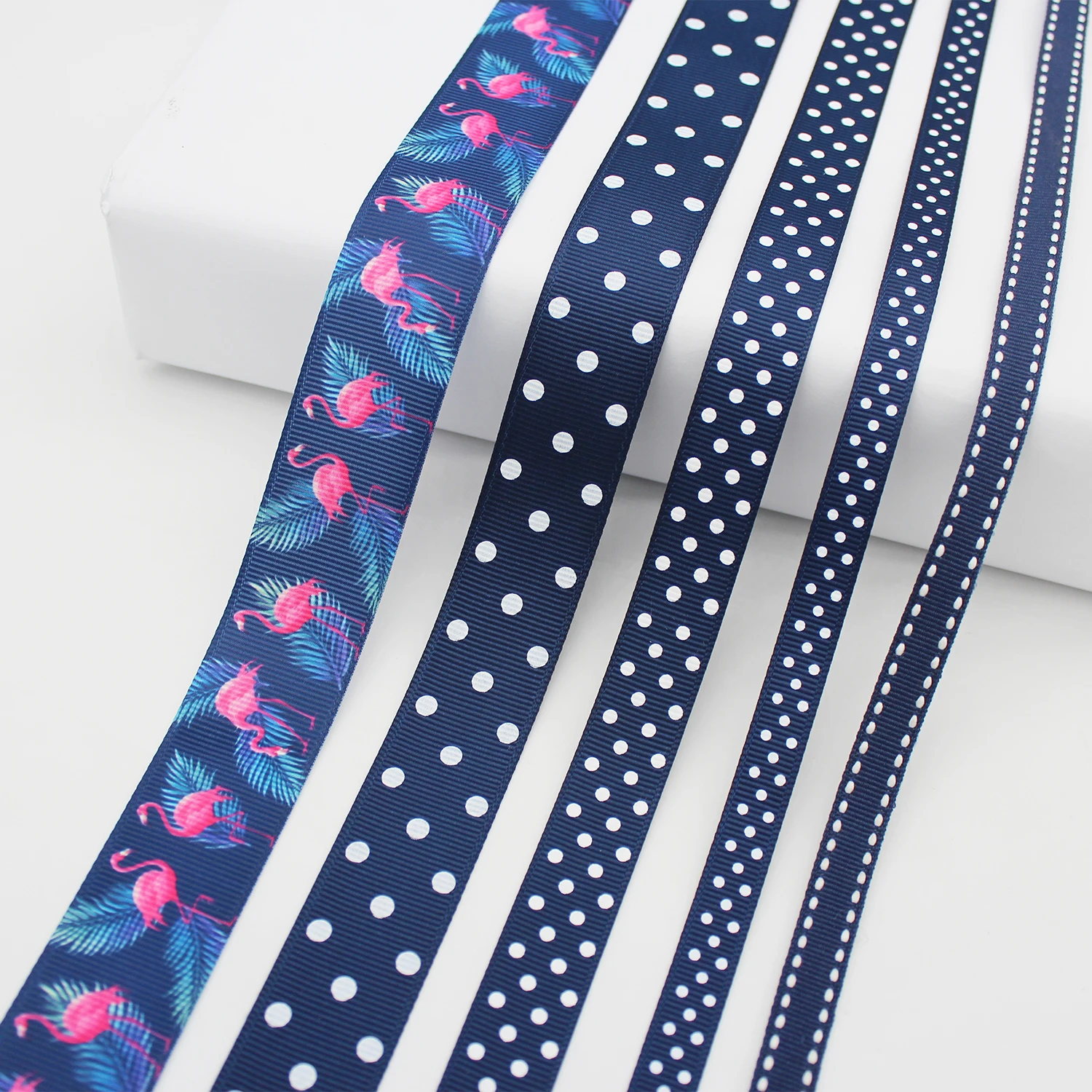 5 м/лот Темно синие твердая цветная корсажная лента атласной лентой в горошек с