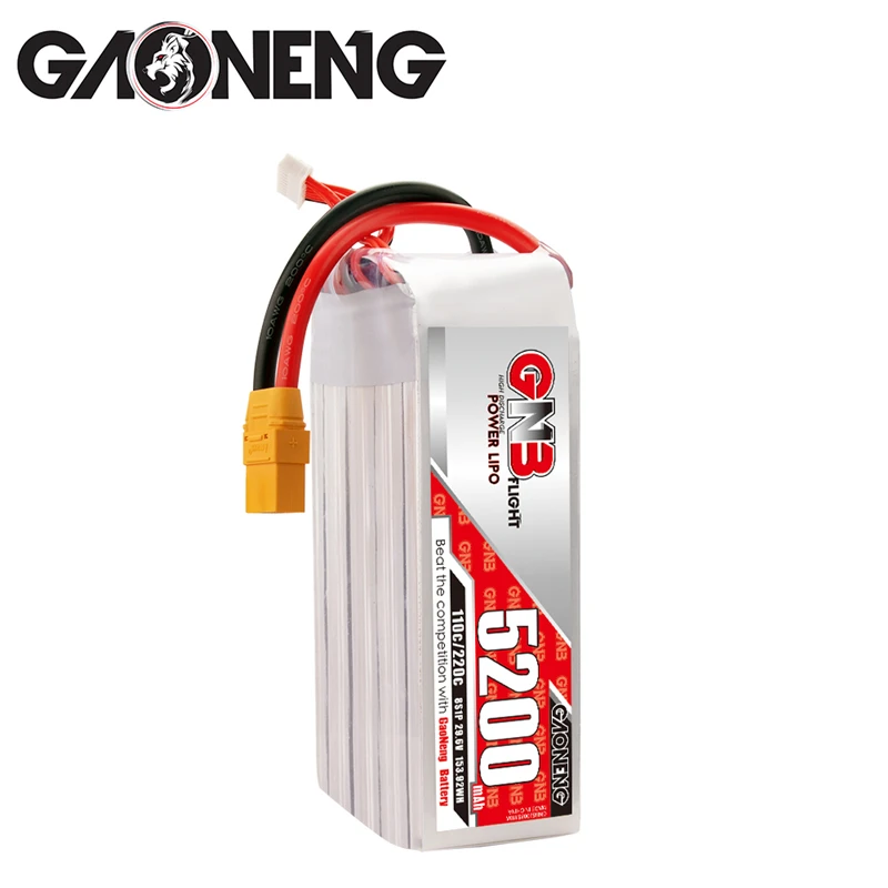 

Gaoneng GNB 8S 29.6v 5200mAh 110C/220C HV Lipo Battery For RC Quadcopter FPV Racing Drone Battery Any plug can be selected