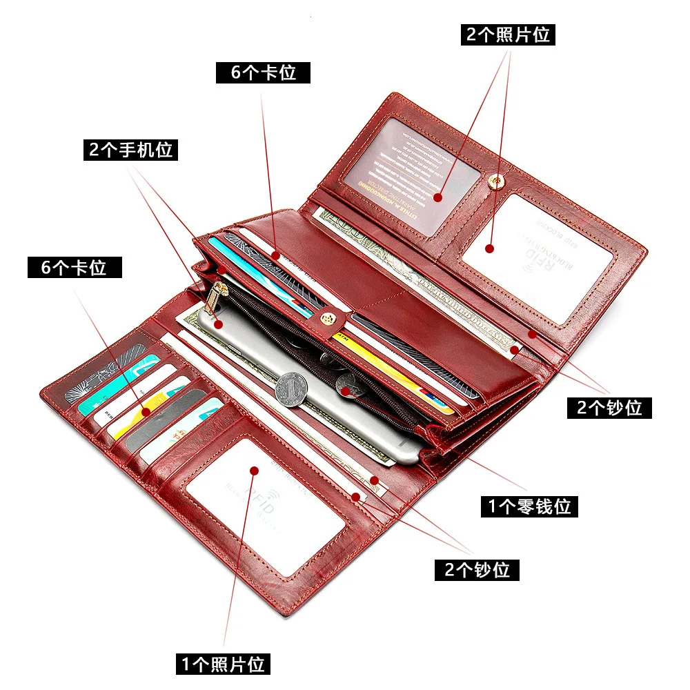 Хит продаж многофункциональный Женский кошелек из натуральной кожи простой