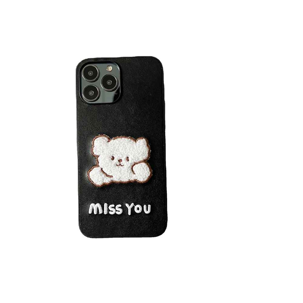 

Нескользящий чехол для телефона с мультяшной милой вышивкой для IPhone 13 Pro Max, противоскользящий чехол из ТПУ для IPhone 13, аксессуары для чехла