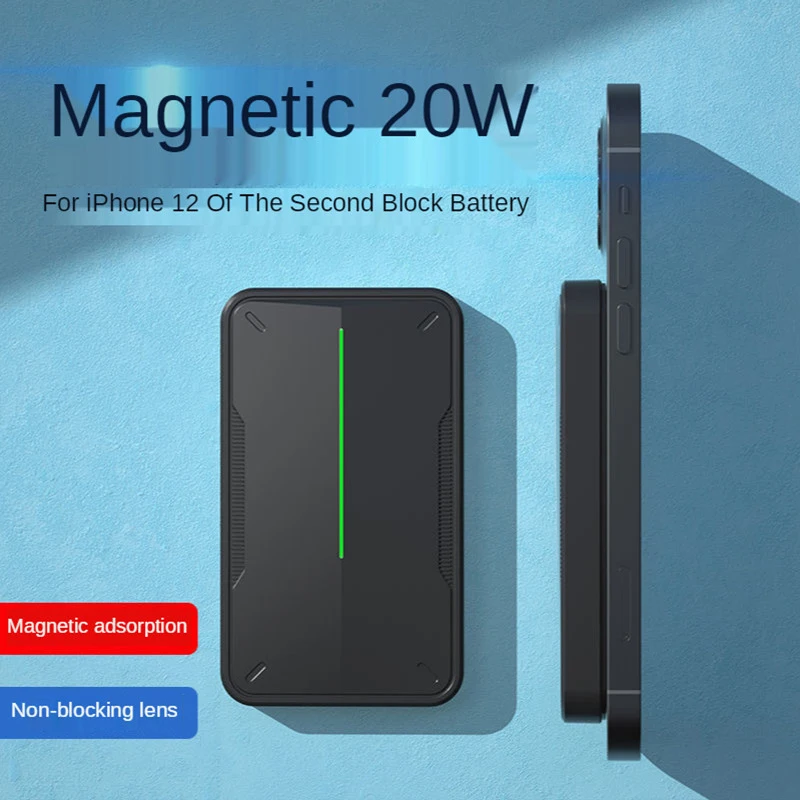 

Портативный внешний аккумулятор в форме научной фантастики, 5000 мАч, магнитное Беспроводное зарядное устройство для Iphone 13, 12, 11 Pro Max, Xiaomi Mini ...