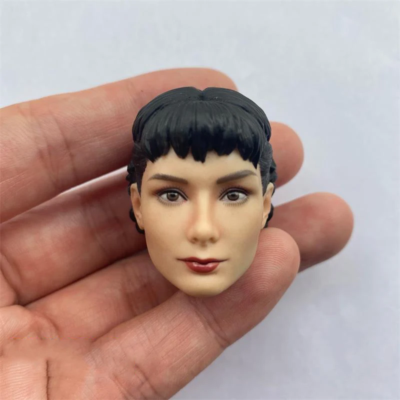 

Best Sell Scale 1/6th Female Roman Holiday Audrey Hepburn Female Head Sculpture For Usual 12inch Doll Action Collectable