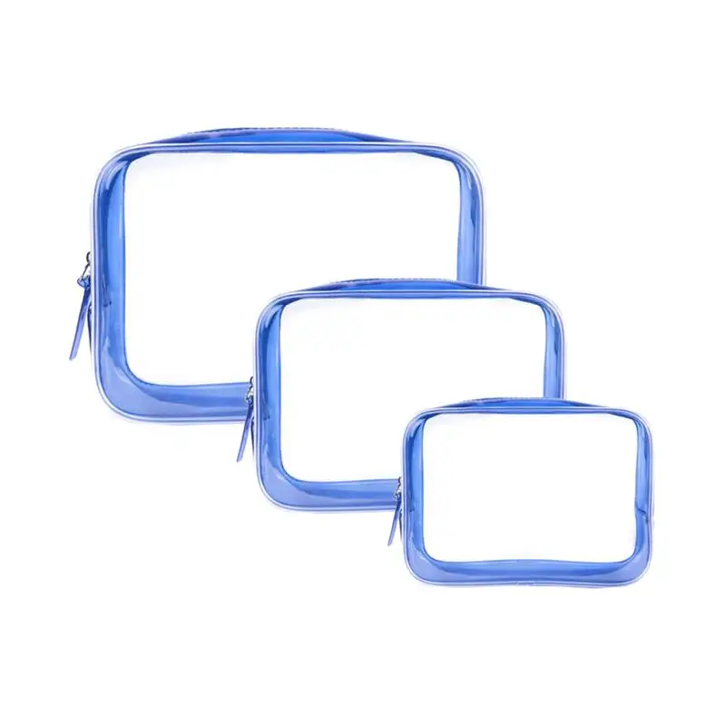 Косметичка для макияжа, держатель для кистей, сумка, портативная, моющаяся сумка, прозрачная косметичка, органайзер для путешествий, прозрачная косметичка - Цвет: 3Pcs