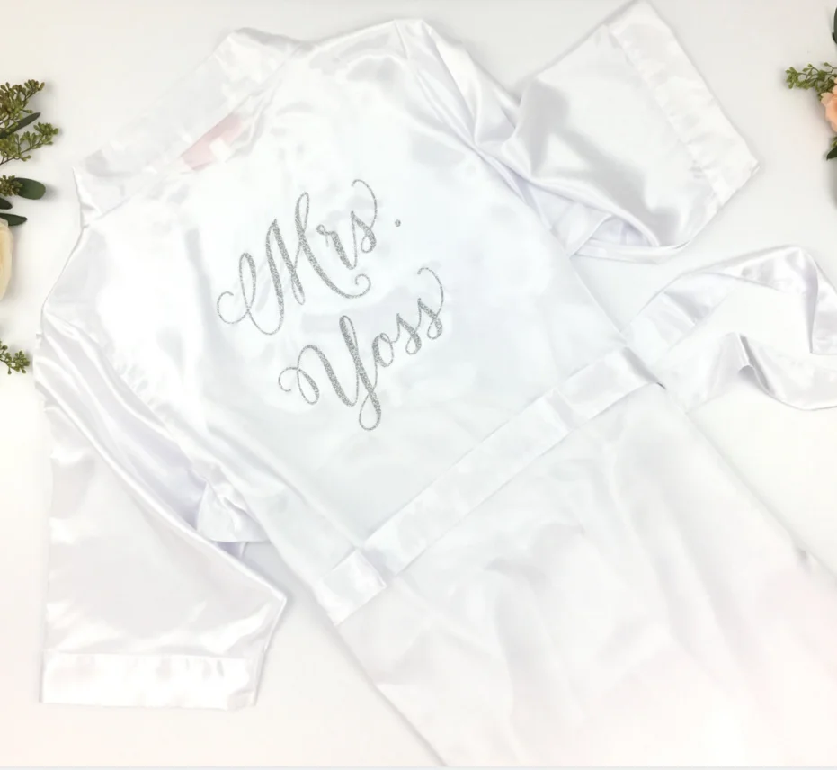 Халат женский свадебный с цветочным принтом индивидуальное нижнее белье для