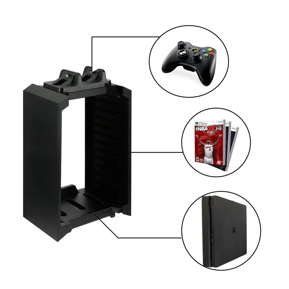 Многофункциональная вертикальная подставка для хранения Ps4 Pro/Ps4 Slim/Ps4/X-One S