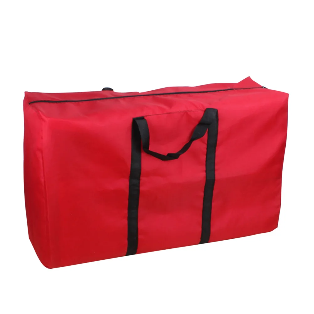 

4pcs Zipper Closure Comforter Oxford Cloth Heavy Duty For Clothes Home Extra Large Moving Tote With Handles Storage Bag Blankets