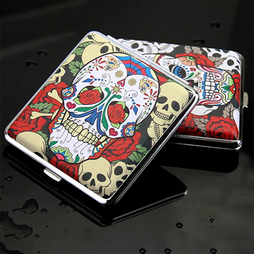 20 палочек коробка для хранения сигарет креативный металлический кожаный