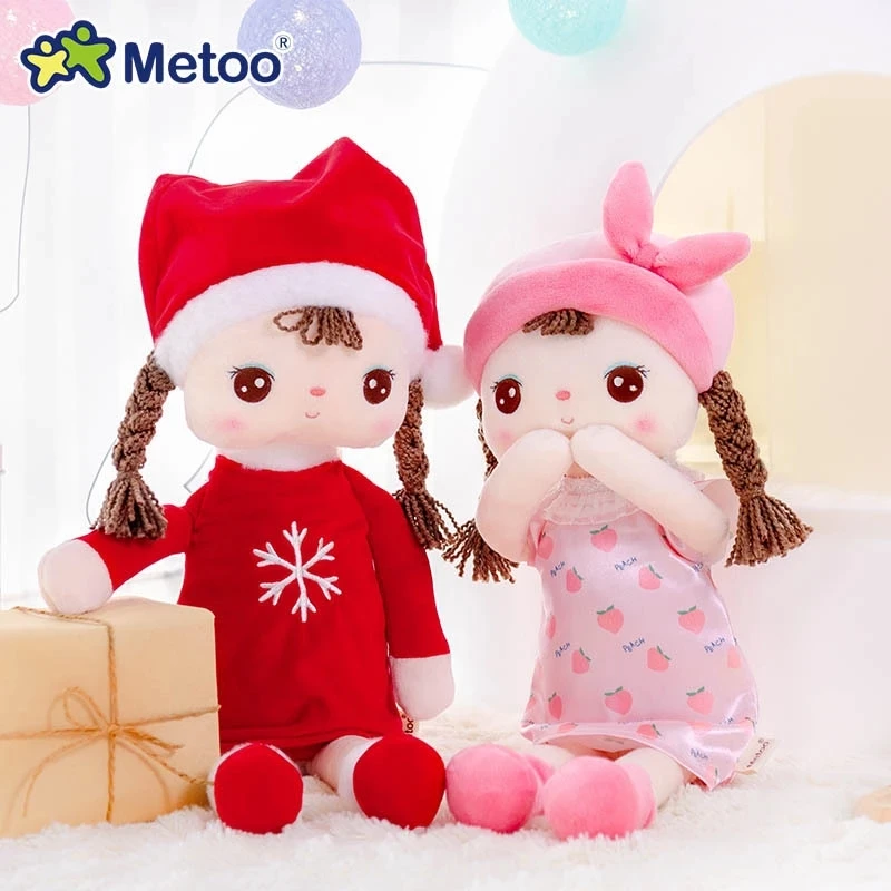 

34cm Dolls Christmas series Metoo Doll Plush Toys For Girls Baby Cute Cartoon Stuffed Animals Kids Birthday Christmas Gift