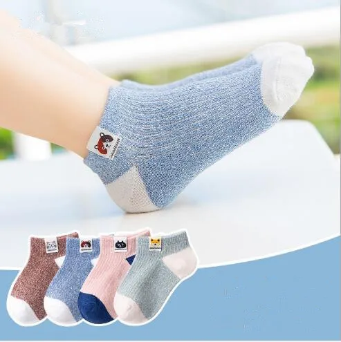 

1-12 Year 4 pairs pack 2020 baby socks spring and autumn thin section baby socks children cotton socks boys and girls socks