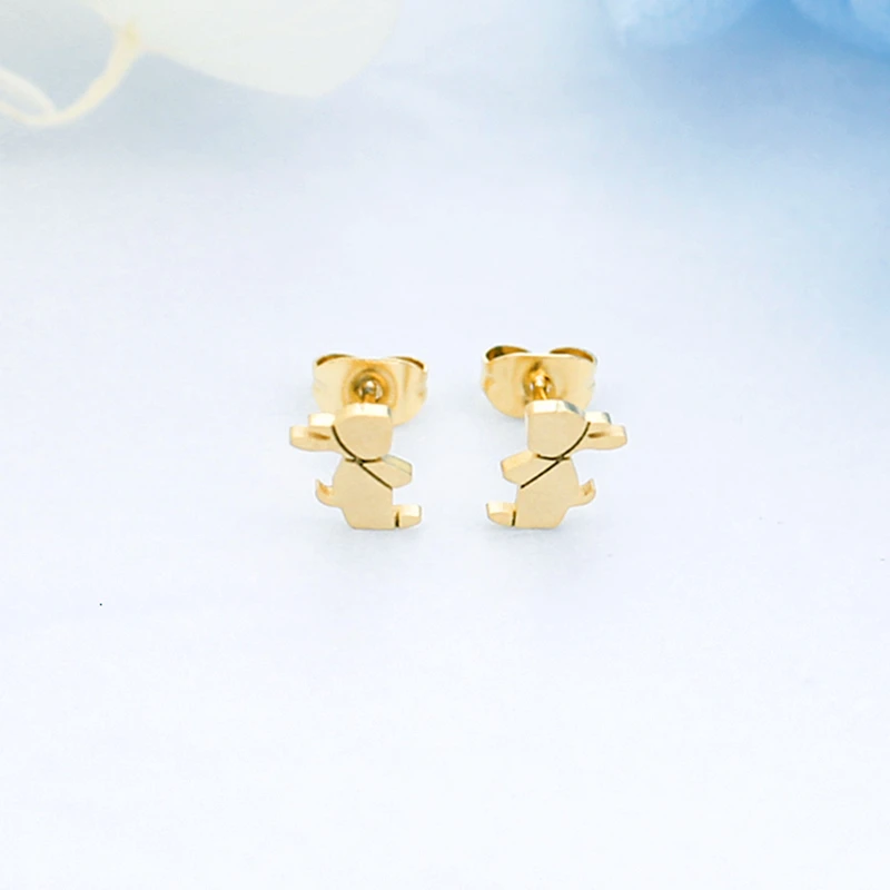 Модные маленькие серьги гвоздики для женщин ювелирные изделия девушек розовое