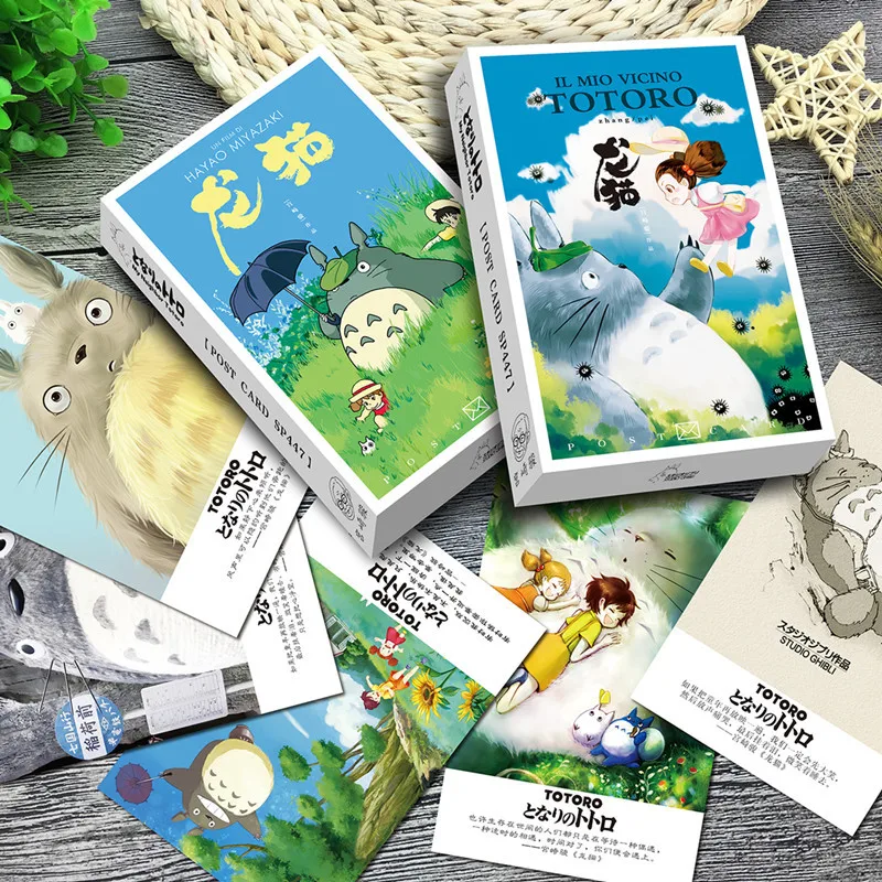 36 шт./упак. Miyazaki Totoro; поздравительная открытка Почтовые открытки на день рождения с буквенным принтом конверт подарочный набор карт открытка