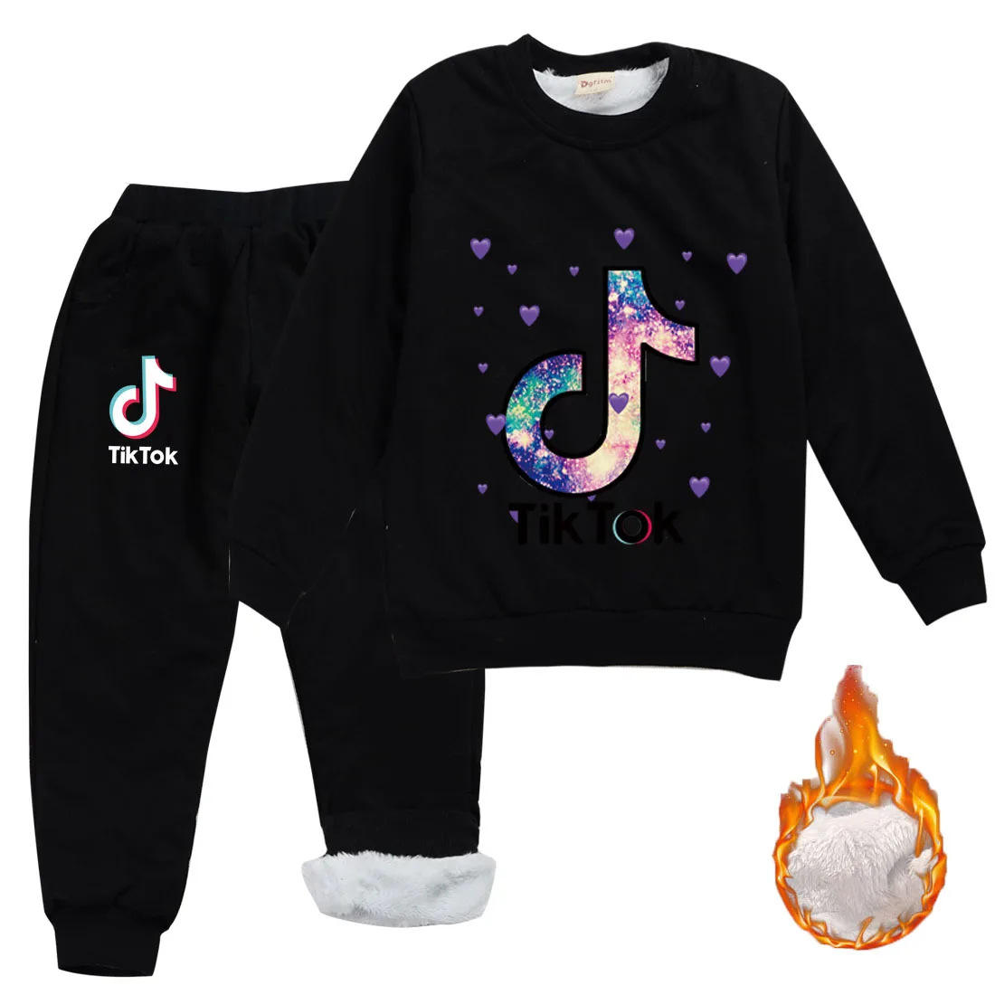 TIK TOK Winter Autumn Toddler Boys Girl Clothes Long Sleeve T-shirt Tops+Pant Outfits Set Kids Suits |