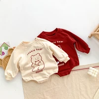 newborn baby clothes 2021 autumn toddler baby clothing bear print boy bodysuit long sleeve jumpsuit infant girl one piece 0 24m