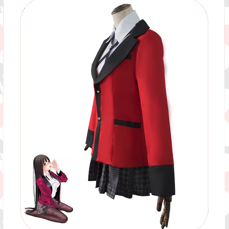 Костюмы для косплея аниме Kakegurui Yumeko Jabami японские школьные униформы JK полный