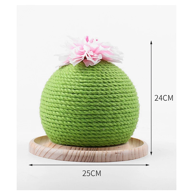 

Cat Scratching Board Cat Toys Wooden Bottom Plate Straw Claw Ball Kitten Cactuses Climbing Frame Pet Cat Toys