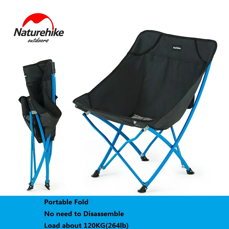 

NatureHike folding Chair Camping Hiking Gardening Barbecue backrest chair Folding Stool simple Mazar beach moon chair NH18X004-Y