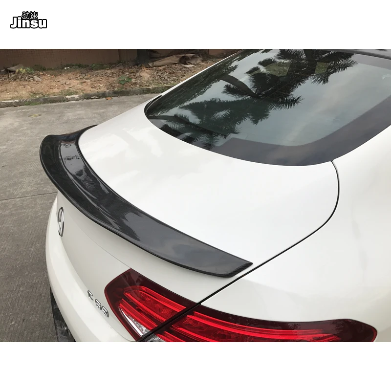 Спойлер для заднего багажника из настоящего углеродного волокна PSM style benz c class coupe