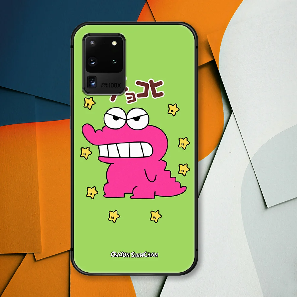 

Crayons Shin Chans Cute Cartoon Phone Case For Samsung Galaxy Note S 8 9 10 20 Plus E Lite Uitra black Hoesjes Trend Cell Soft