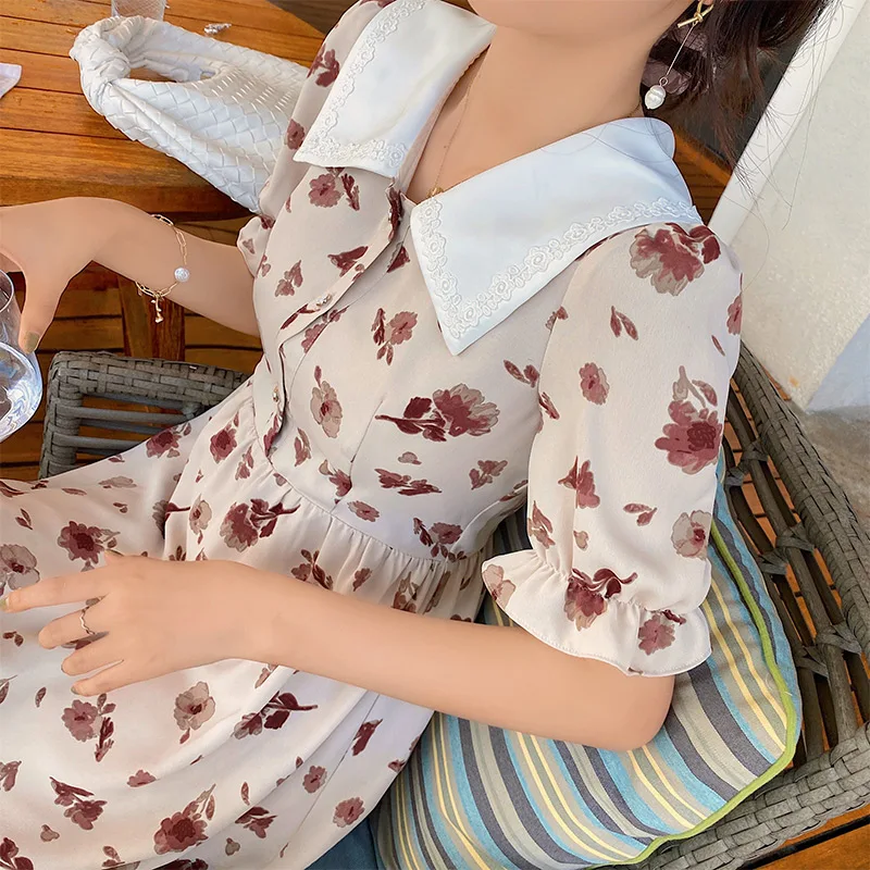 Летние новые платья MISHOW 2020 женское платье с цветочным принтом и коротким рукавом