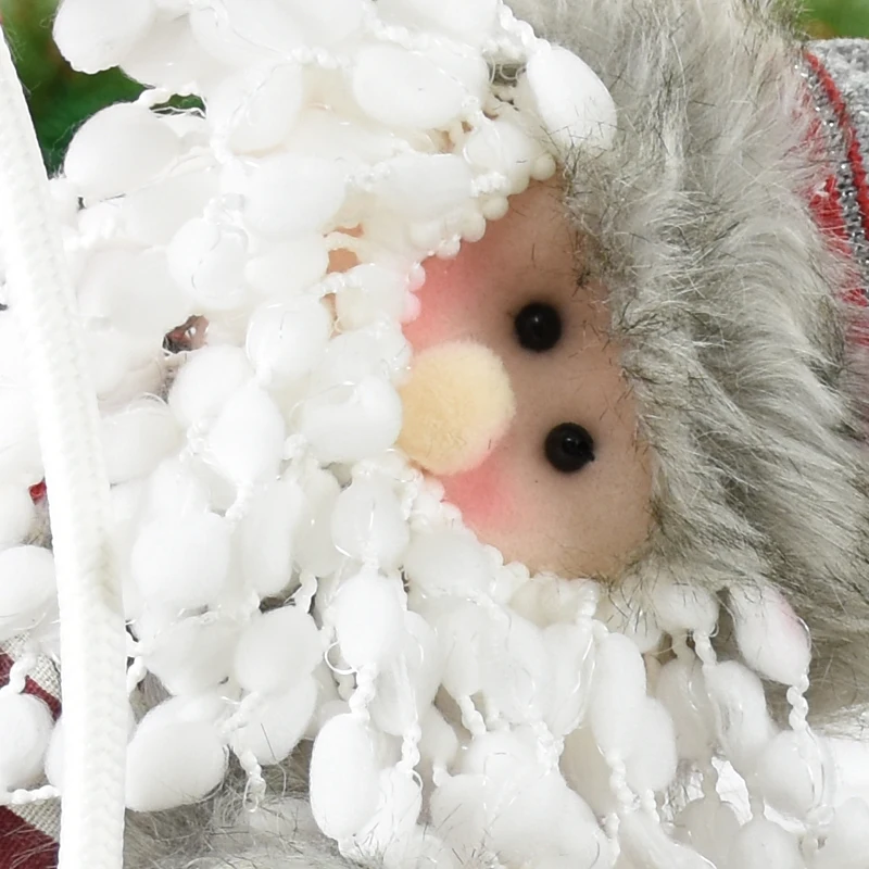 

Christmas Doll Home Christmas Decorations Pendant Ornaments Gray Plush Christmas Special Strap Sling 2021 New Year Decoration