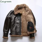 IBB3 Европейский США Размеры высокое качество супер теплая Натуральная Овечья кожаные пальто мужские джинсы больших B3 бомбер из овечьего меха в стиле милитари Меховая куртка