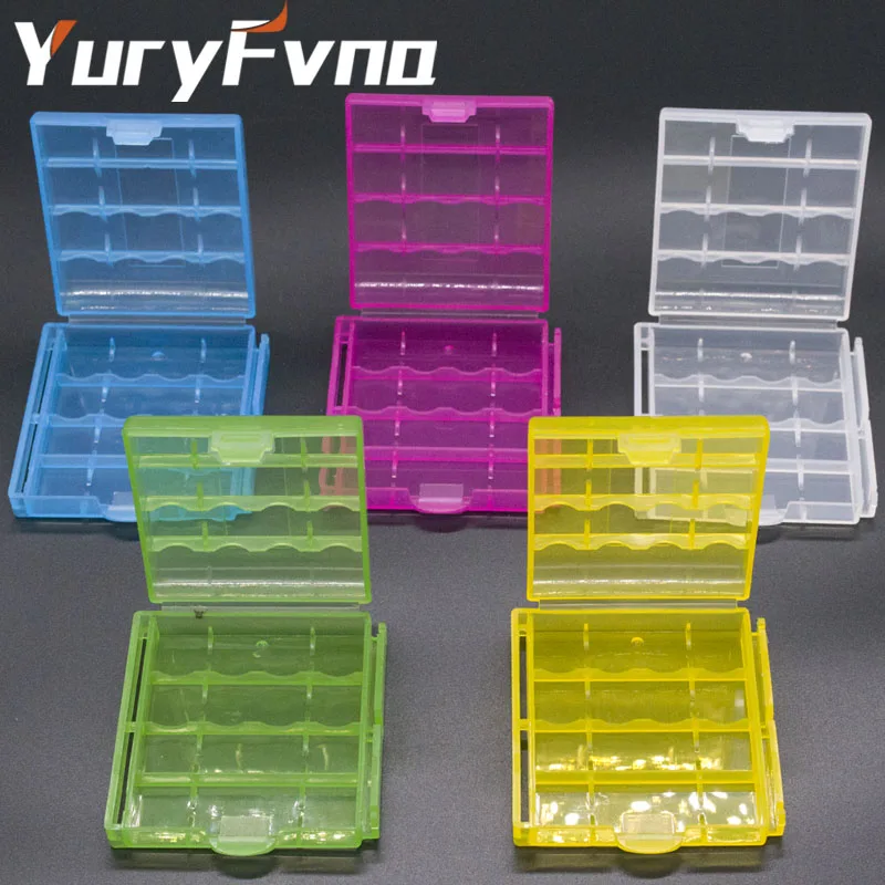 Набор из 5 органайзеров для батарей аа и ААА YuryFvna прозрачная пластиковая коробка