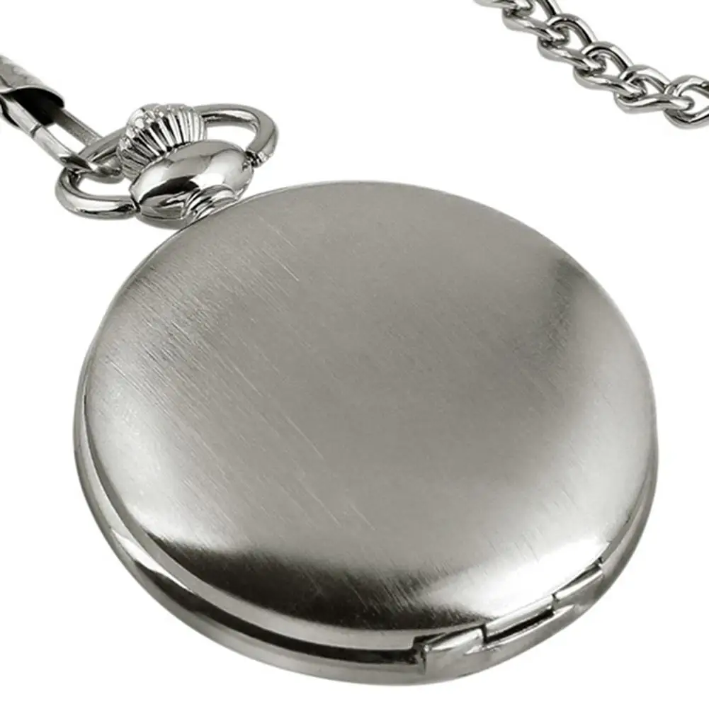 

Retro Vintage Men Steampunk Smooth Surface Pendant Chain Classic Pocket Watch