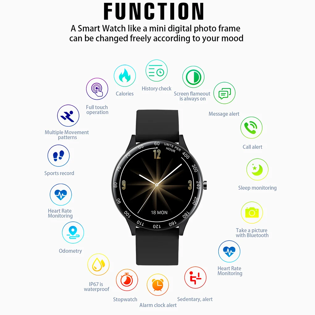 men women smart watch fitness tracker heart rate monitor blood pressure smartwatch wearable devices smart band for ios android free global shipping