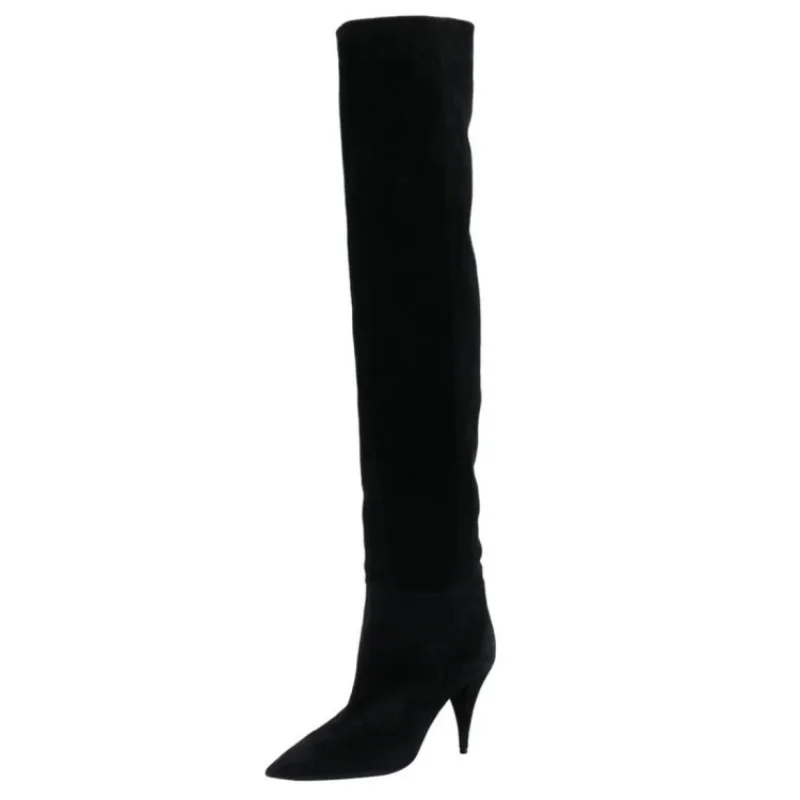 

Autumn and Winter Europe and The United States Over The Knee Fashion Boots Comfortable Casual Sleeve Leather Super High Heel