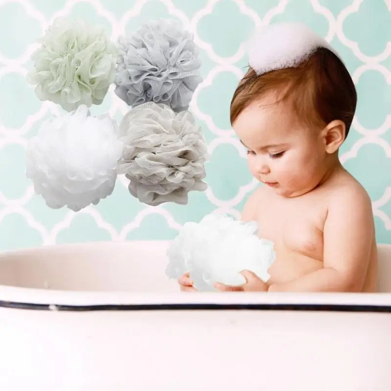 4 шт. Большие шарики для ваны многоцветные сетчатые душа скруббер окружающей