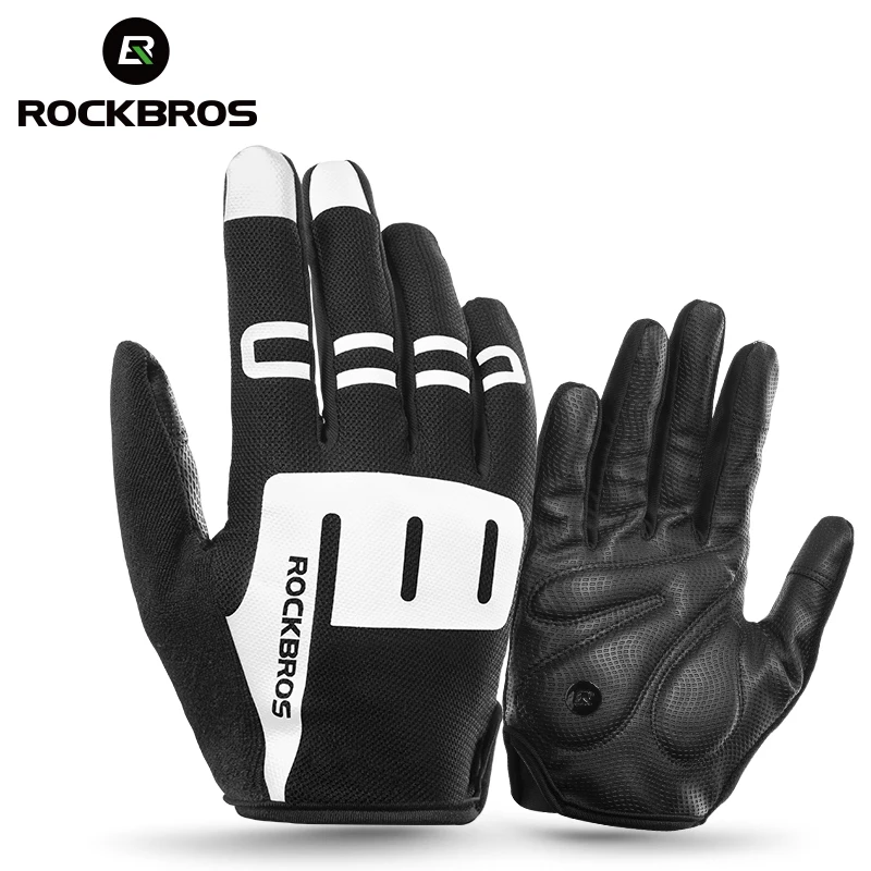 

ROCKBROS Bike Gloves Men Women Full Finger Bicycle Gloves Spring SBR Shockproof Gloves Reflective Screen Touch Cycling Gloves