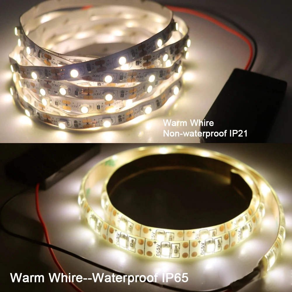 Светодиодная ленсветильник 5 в 2835 SMD водонепроницаемая гибкая светодиодная лента