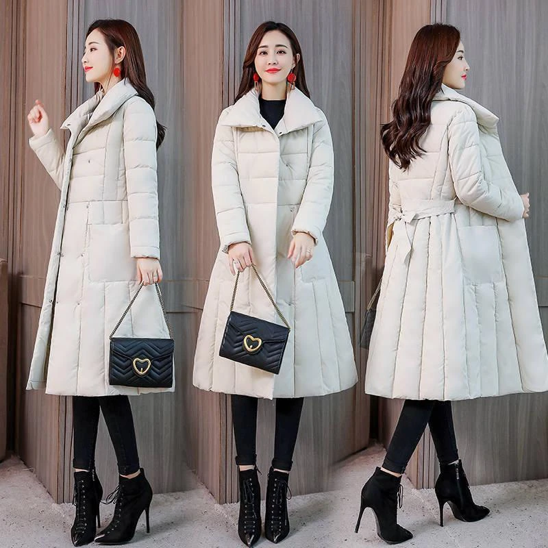

2020 New women coat winter clothing thick warm jacket women down cotton jacket Skirt style parkas hooded women winter clothing