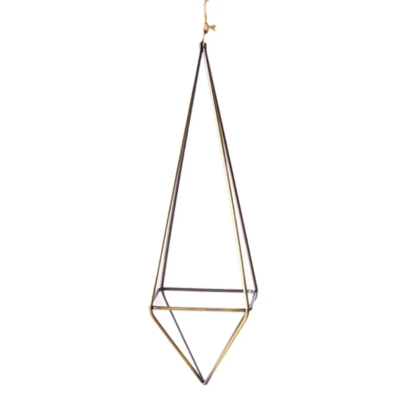 

New Wall Freestanding Hanging Tillandsia Air Plants Rack Rustic Metal Iron Wrought Geometric Air Plant Holder