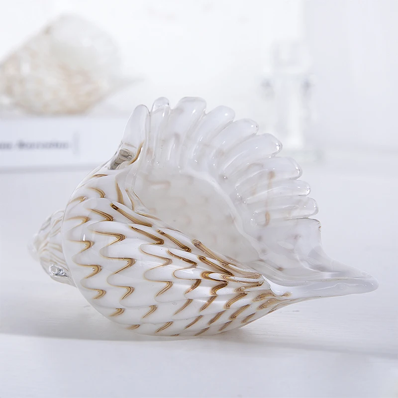 Большие вручную выдувные морские ракушки H &amp D статуэтки стеклянные для