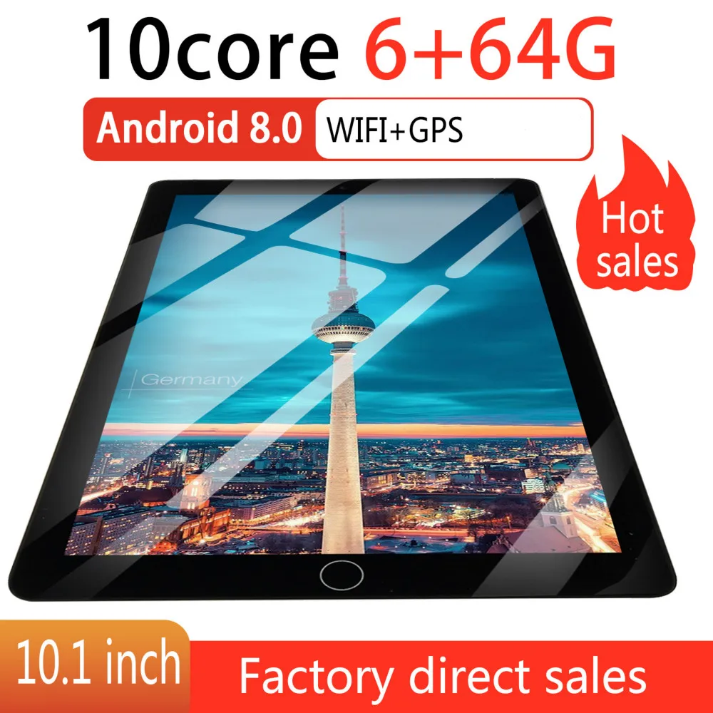 2 5 D экран металла 10 дюймов Android 8 0 планшетный ПК Octa Core Dual Камера 2.0MP/5.0MP Оперативная