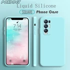 Чехол для OPPO Find X2, X3 Lite, Neo Reno 2, 2Z, 3, 5, 6 Pro Plus, A52, A53S, A72, мягкий, с квадратной рамкой, из жидкого силикона