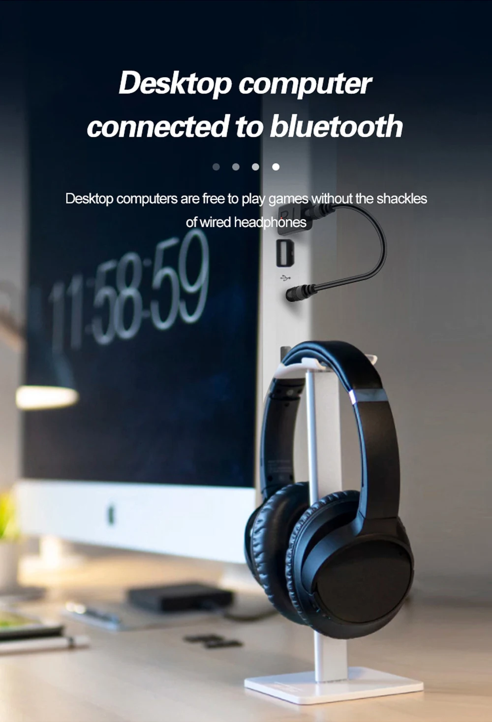 Bluetooth 5,0 адаптер передатчик приемник для автомобильных наушников ТВ аудио беспроводной излучатель AUX HIFI стерео USB Bluetooth адаптер
