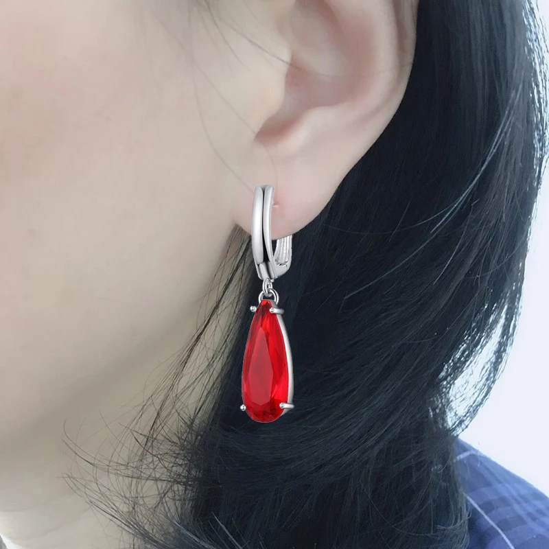 

MAIKALE New Fashion Long Earrings For women Party Jewelry Rose Gold Water Drop Natural Zirconia Green Dangle Earrings For Gift