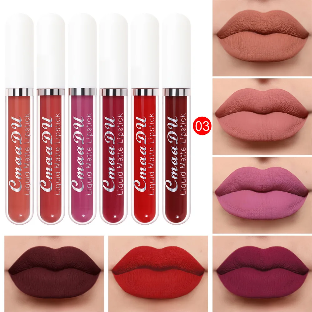 

Fashion 6 Colors/Set Lip Gloss Sets Natural Moisturize Waterproof Velvet Liquid Lipstick Exquisite Lip Makeup
