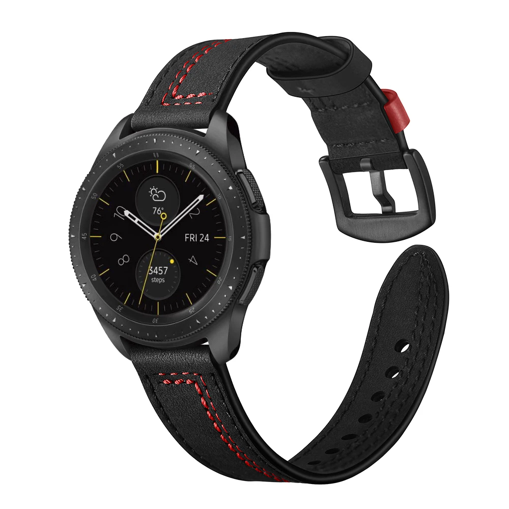 Ремешок UEBN кожаный для Samsung Galaxy Watch 42 мм 47 и Active 2 люксовый браслет наручных часов