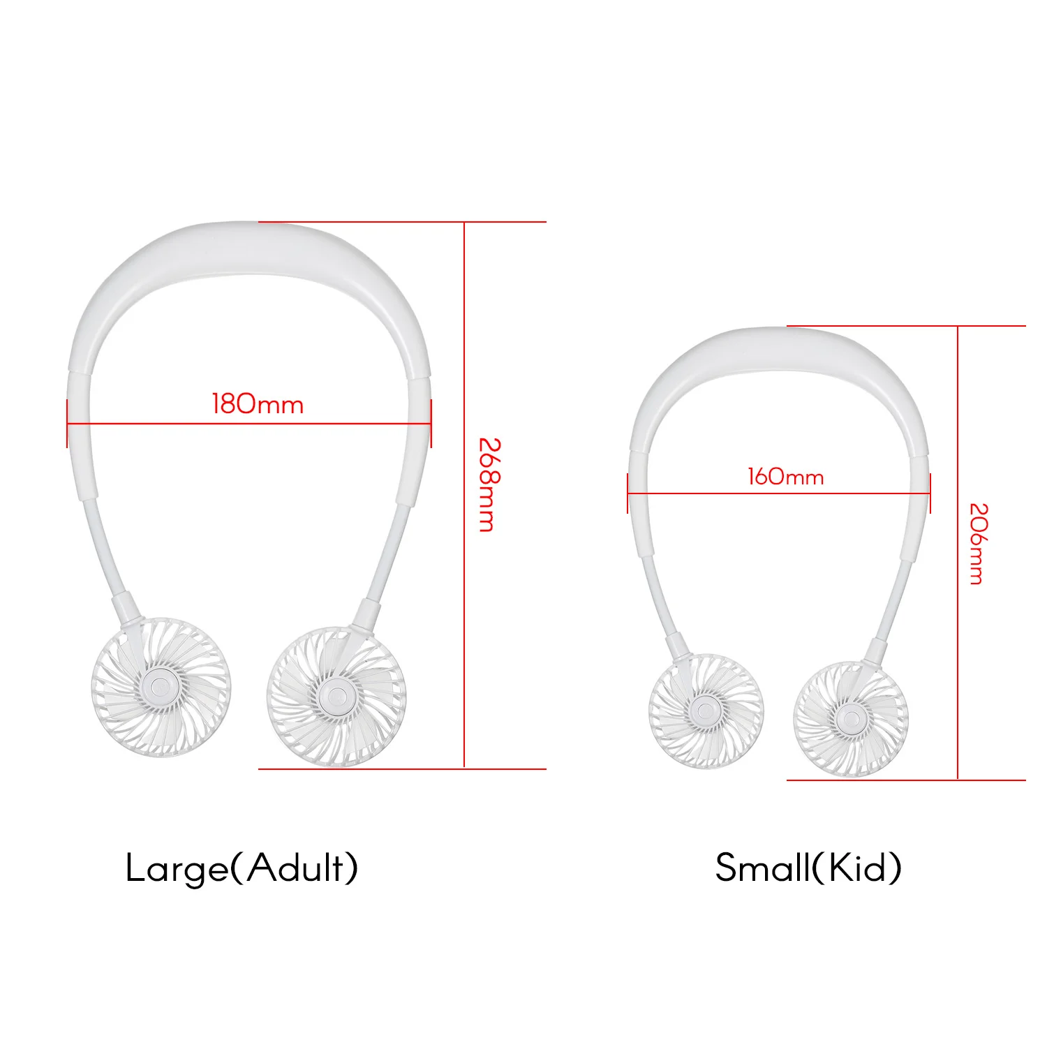 Mini Fan Portable Neck Neckband With USB Rechargeable Battery Small Desk Fans handheld Air Cooler Conditioner | Дом и сад