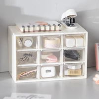 9 grid desktop storage box drawer dust proof cosmetics jewelry nail stuff organizer shelf makeup plastic organizing case